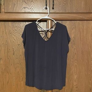 Papermoon Deep Gray Blouse with Back Detail